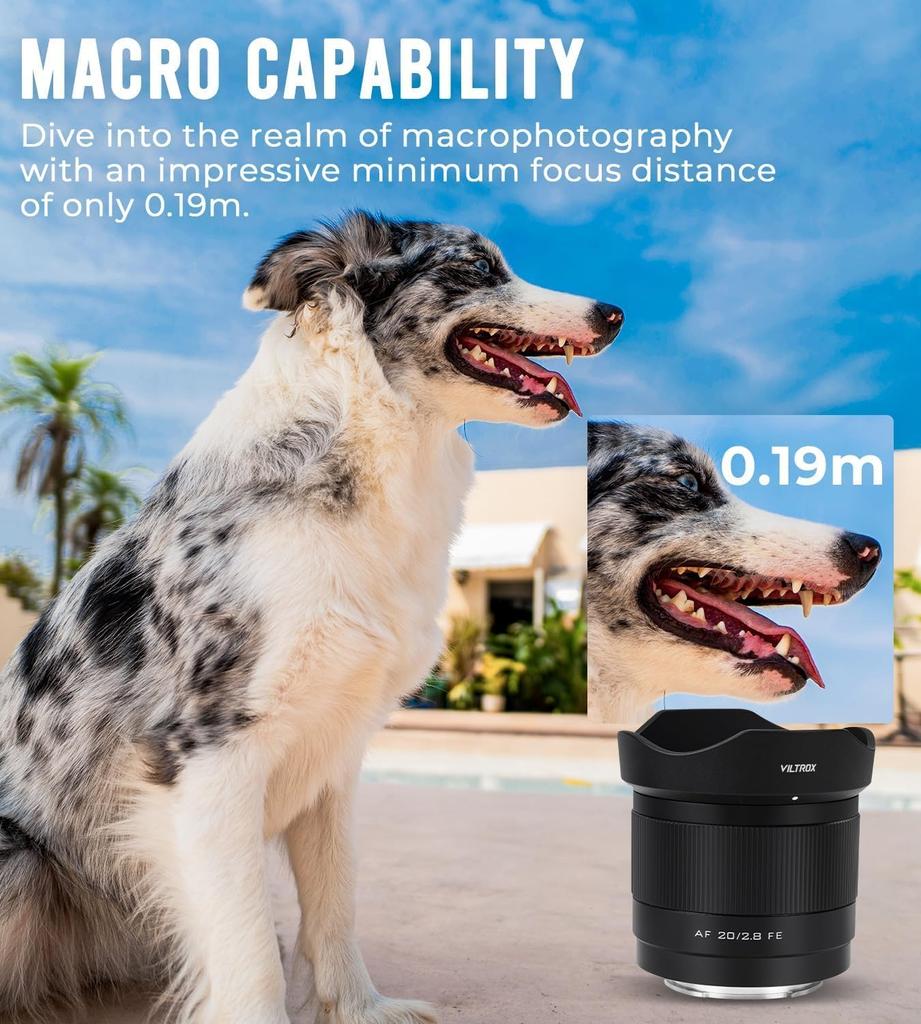 Viltrox 20mm Z Camera Autofocus Lens for Nikon Mirrorless Z9 F2.8 Lens, Full-Frame Compatible, Wide-Angle Z-Mount Cameras, Z5, Z6, Z7, Z6II, Z7II,