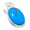 Turquoise Gemstone 925 Sterling Silver Jewelry Pendant 1.97"