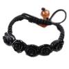 Les Trésors De Lily [K2877] - Shambhala Bracelet 'Rosa Romantica' Black