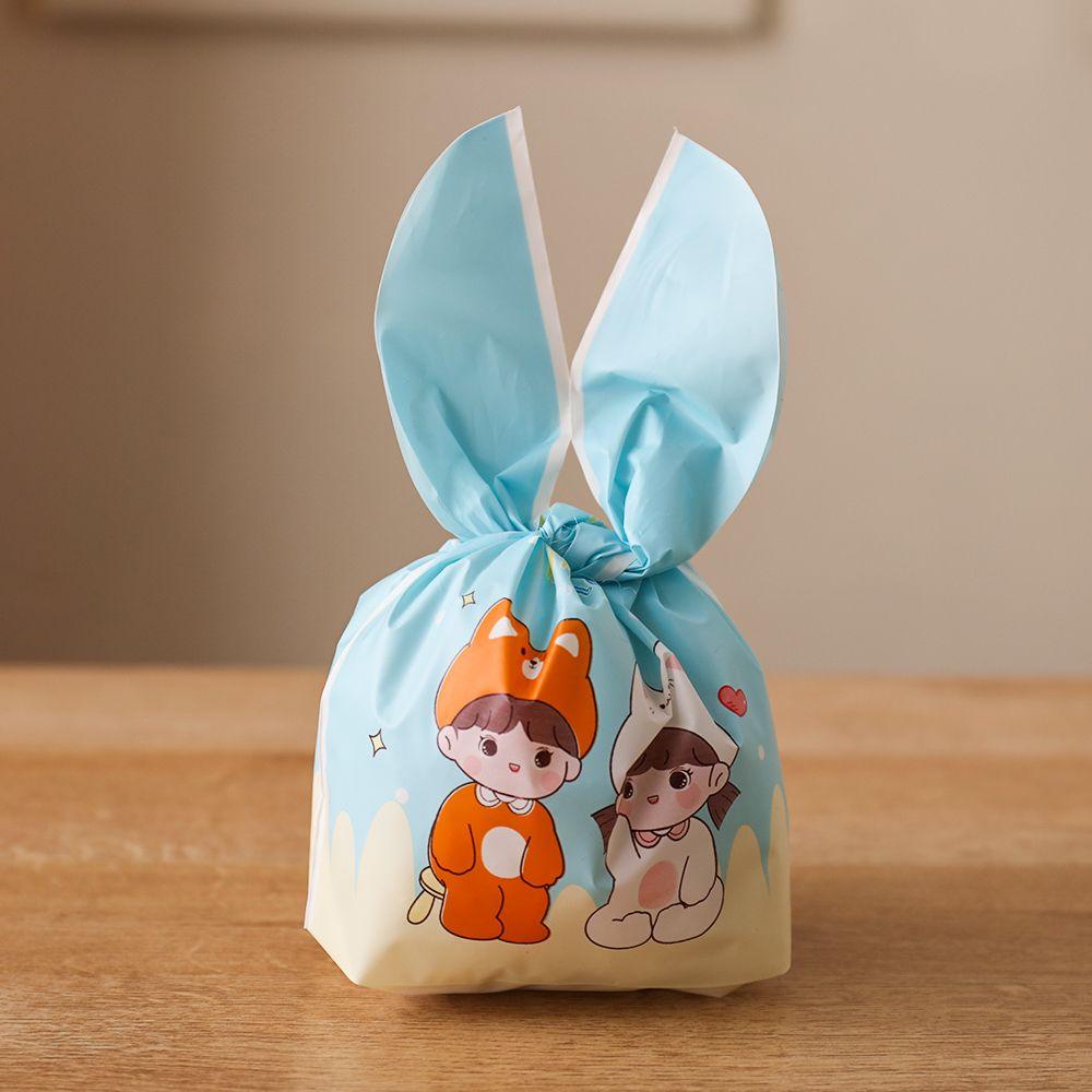 10 шт. Милый карман для хранения, принадлежности для вечеринок, упаковка для печенья, пакеты для печенья с кроликом, пакет для конфет, пасхальный кролик