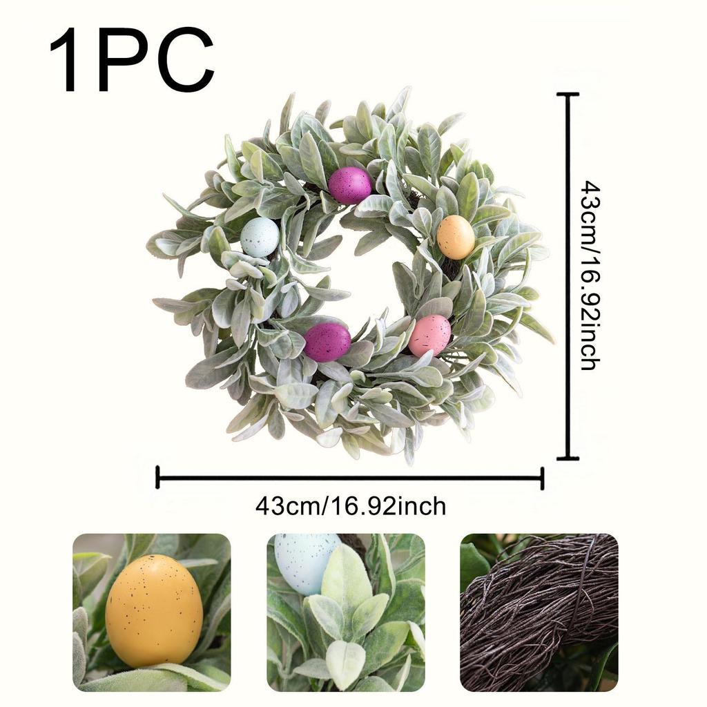 Весенний пасхальный венок на дверь