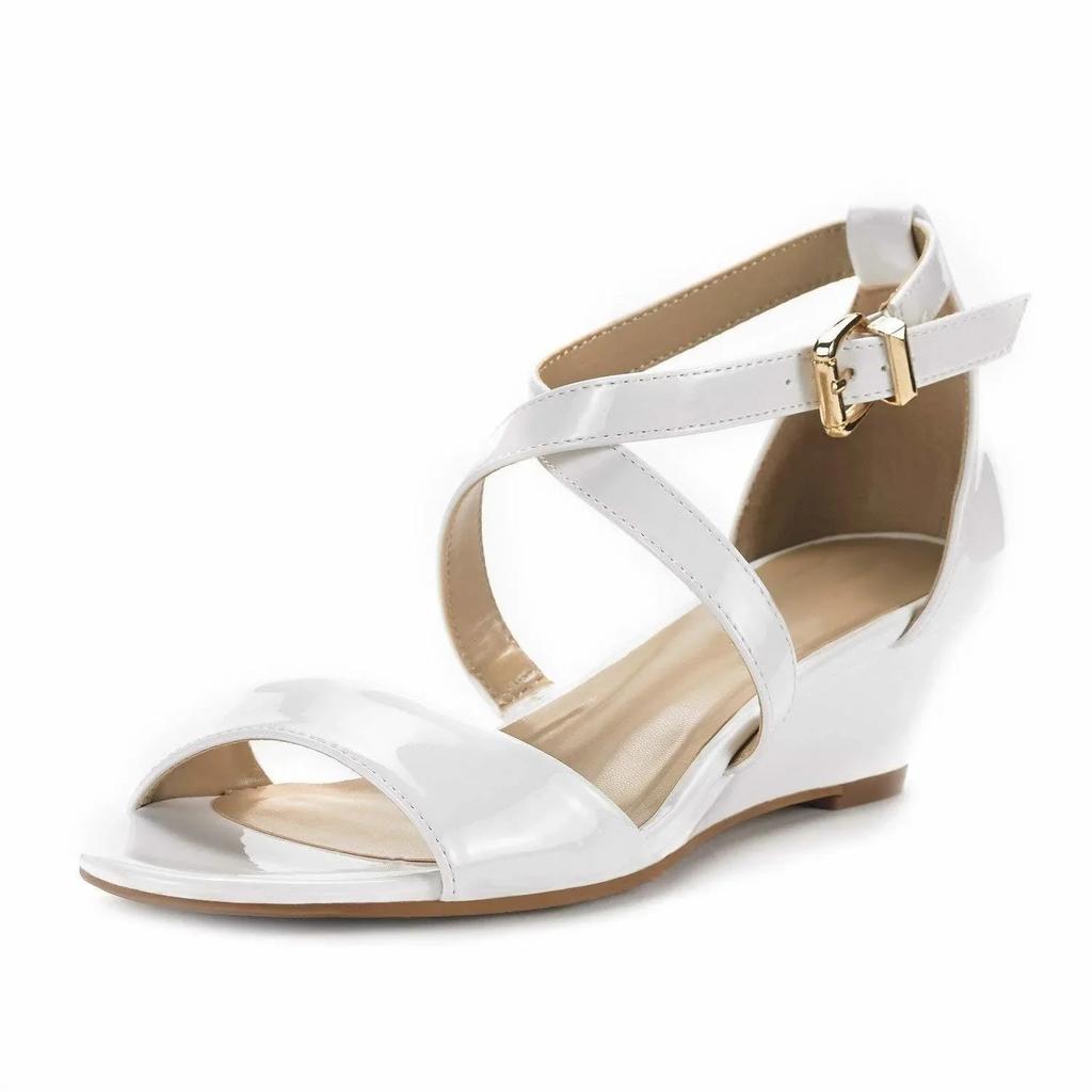 Женские босоножки, летние, новые, повседневные, на танкетке, на высоком каблуке, женские, дышащие, с открытым носком, сандалии, женские, дизайнерские, роскошные, обувь