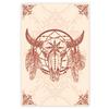[Q3172] - Fleece Throw 'Boho' Beige Brown (buffalo - Dream Catcher) - 130x170 Cm