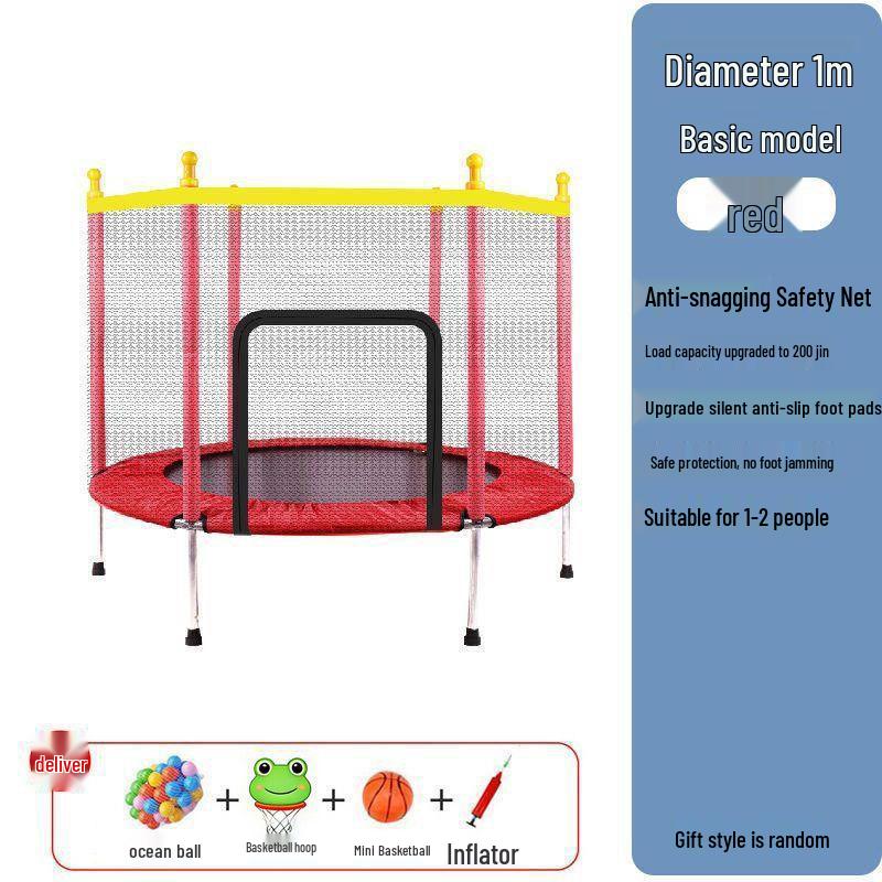 Indoor Kids Trampoline with Safety Net for Children and Toddlers