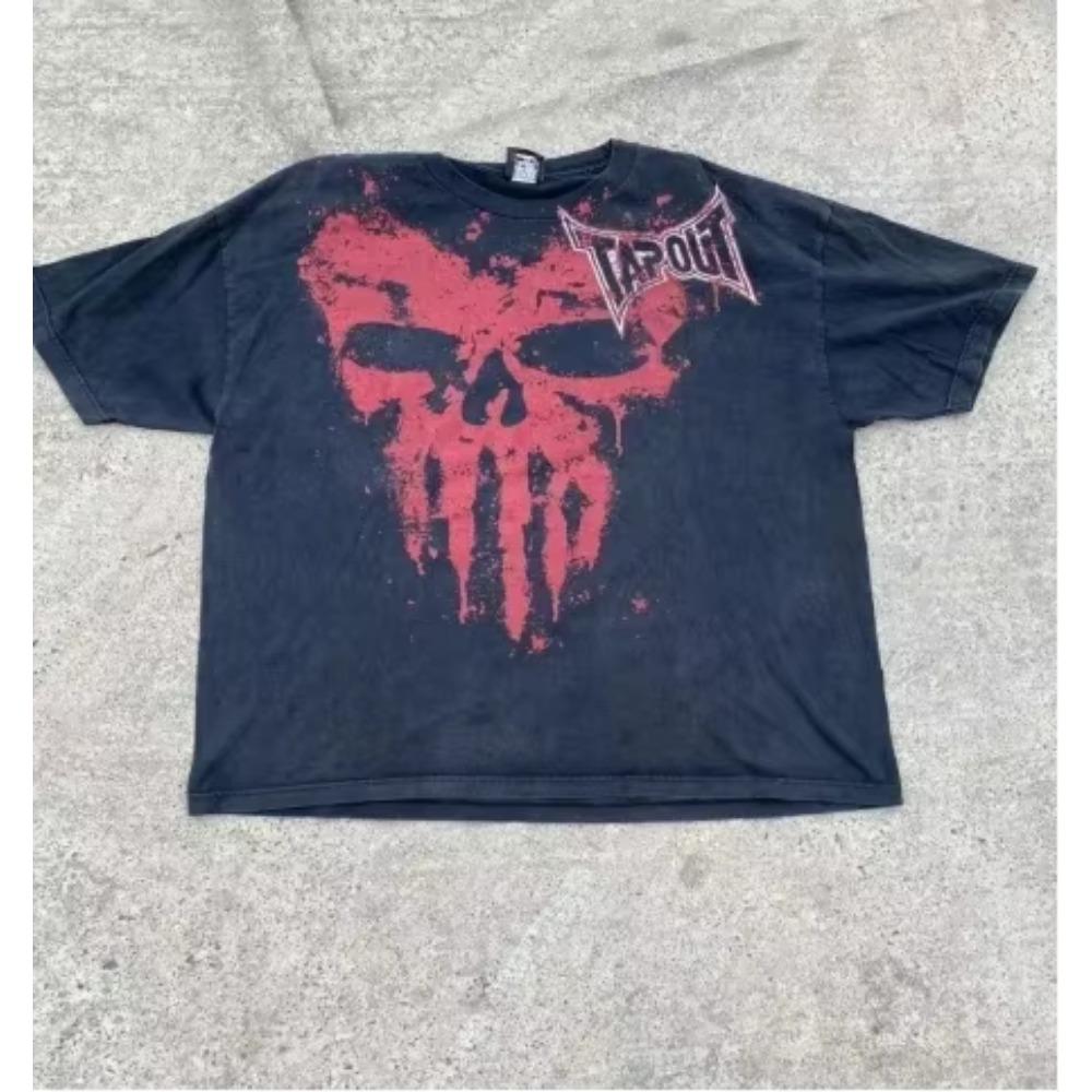 Уличный стиль женские топы с коротким рукавом лето ретро готический стиль высокий дизайн гербовый сбор Y2k панк стиль корейская мода