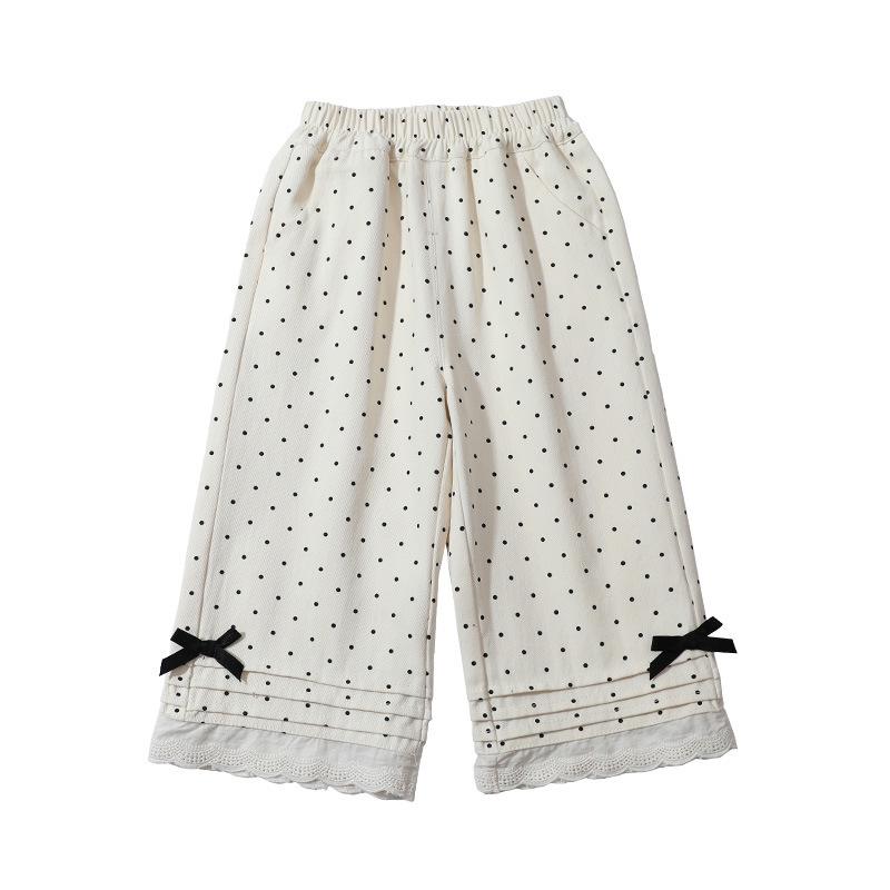2025 Girls' Spring & Autumn Straight-Leg Wide Sports Pants: Casual Children's Wear