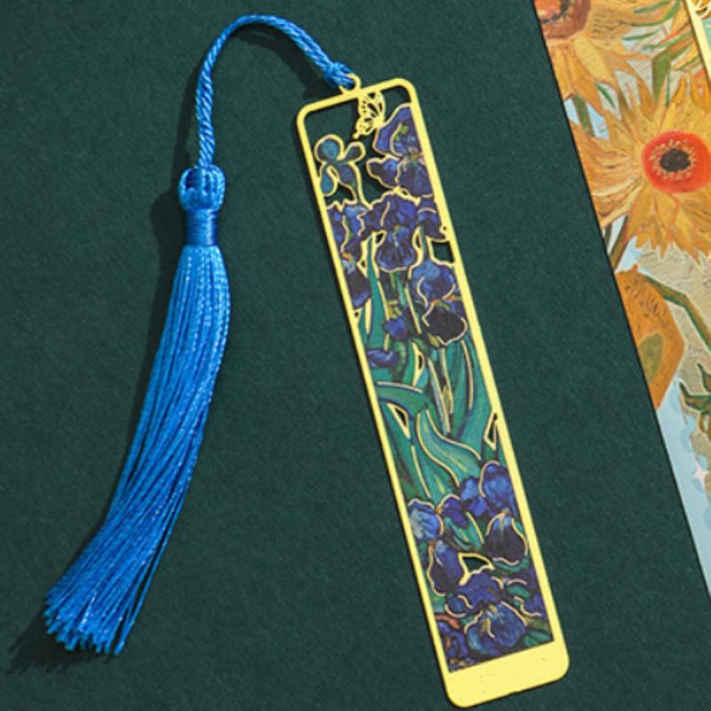 Chinese Retro Bookmark Hollow Brass Bookmark Pendant Set Vintage Style Pattern Bookmark Teacher/friend Gift Student Supplies