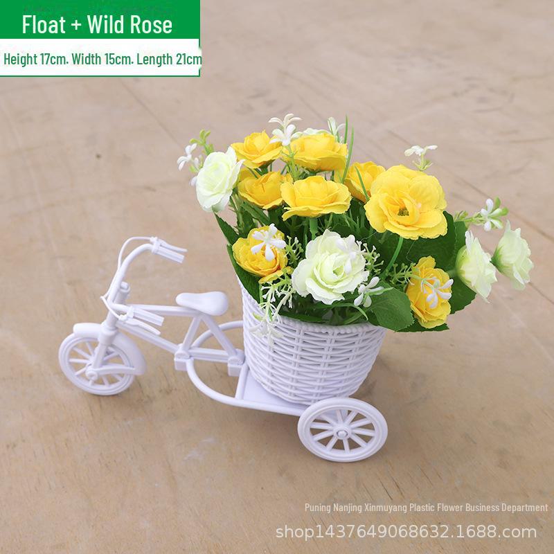 Комплект искусственных цветов для помещений: Маленькие украшения в горшках для украшения дома и автомобиля