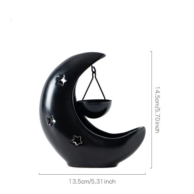 1PC Essential Oil Diffuser Home Decor Eid Gift Ceramic Living Room Black White Middle Eastern Candle Holder Creative