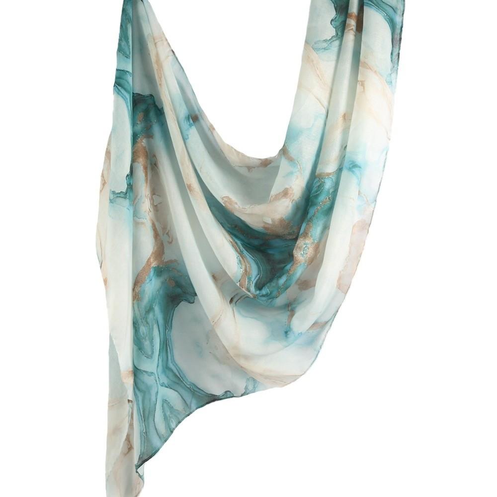 Soft Breathable Shawl Watercolor Series Long Wraps Fashion Indah Shawl Women