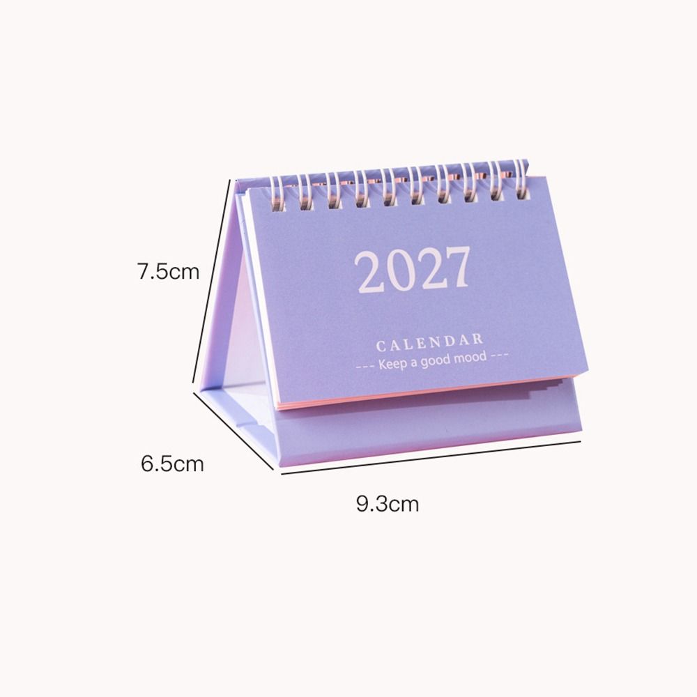 Mini Standing Calendar Coil Flip Calendar New 2027 Desk Calendar Desk Planning
