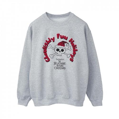 Disney Womens/Ladies The Nightmare Before Christmas Ghouishly Fun Holidays Sweatshirt