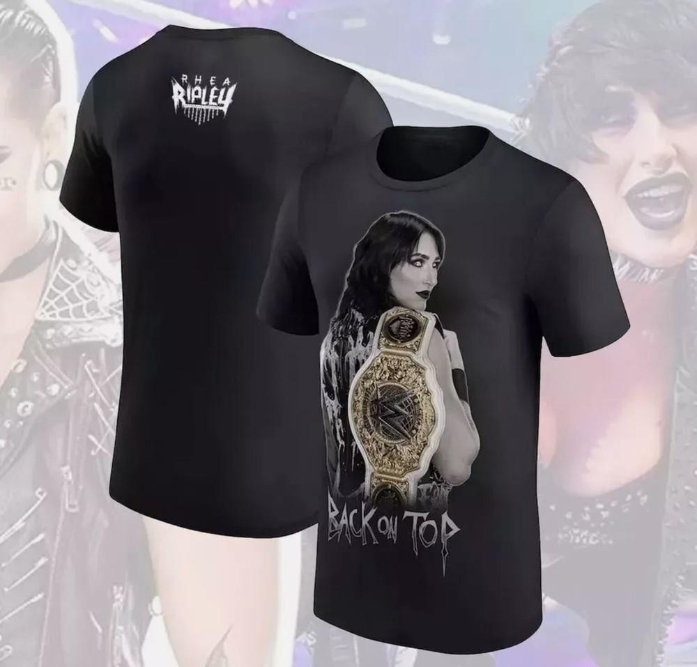 Rhea Ripley WWE Back On Top 2025 Футболка Все Размеры Для Фанатов Унисекс Футболка