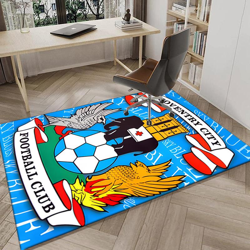 Newcastle United Crest Printed Area Rug for Office, Chair Rug, Decorative Carpet Floor Mat, Large Size Fan gifts Christmas gifts