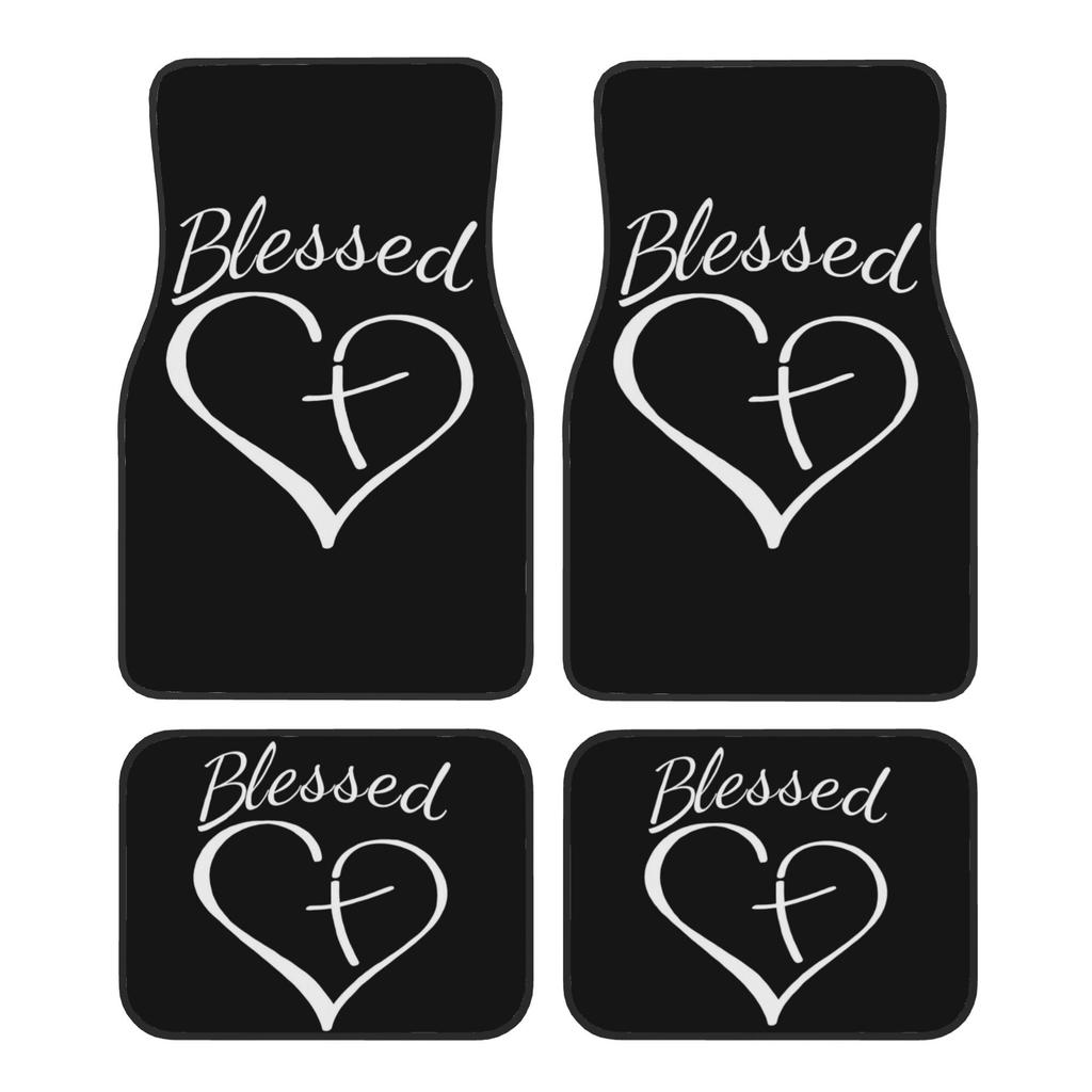 Комплект из 4 декоративных автомобильных ковриков - Нескользящие, Машинная стирка, Идеально для автомобилей, Внедорожников и других. Отличный подарок для кого угодно