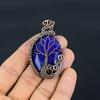 Tree Of Life Blue Sapphire Pendant, Handmade Gemstone Pendant, 999 Copper Wire Wrapped Pendant Antique Jewelry, For Engagement Gift