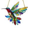 Колибри Украшение для ловца солнца в помещении и на открытом воздухе в саду Акриловое витражное стекло Красочные птицы-духи Настенное подвесное украшение для окна Подвеска-ловец солнца