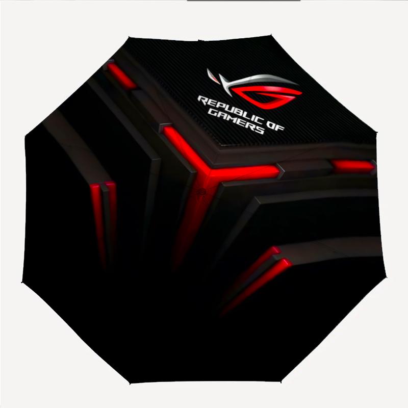 Модный автоматический складной зонт ROG с открытием/закрытием. Портативный и складной, идеально подходит для подарка, путешествий и повседневного использования.