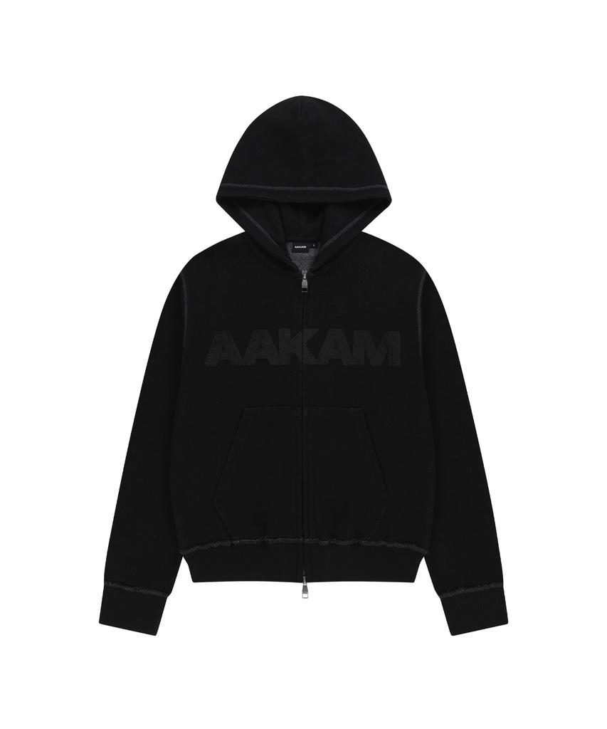 Толстовка на молнии Aakam с логотипом из букле (черный)