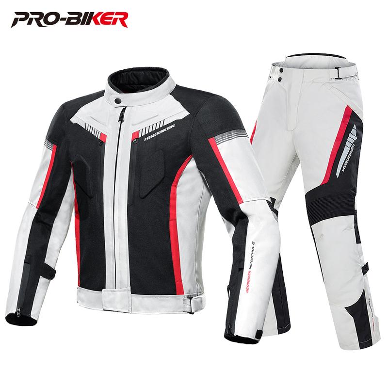HEROBIKER Водонепроницаемая мотоциклетная куртка Мужская Гоночная куртка Носимые мотоциклетные штаны Мото куртка С защитой EVA