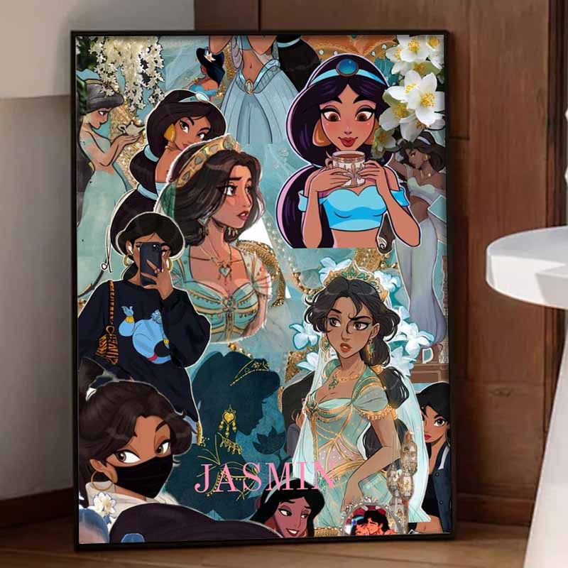 Disney Алмазная мозаика 5D DIY Набор для алмазной живописи Жасмин Подходит для взрослых/начинающих Креативный подарок Украшение для дома