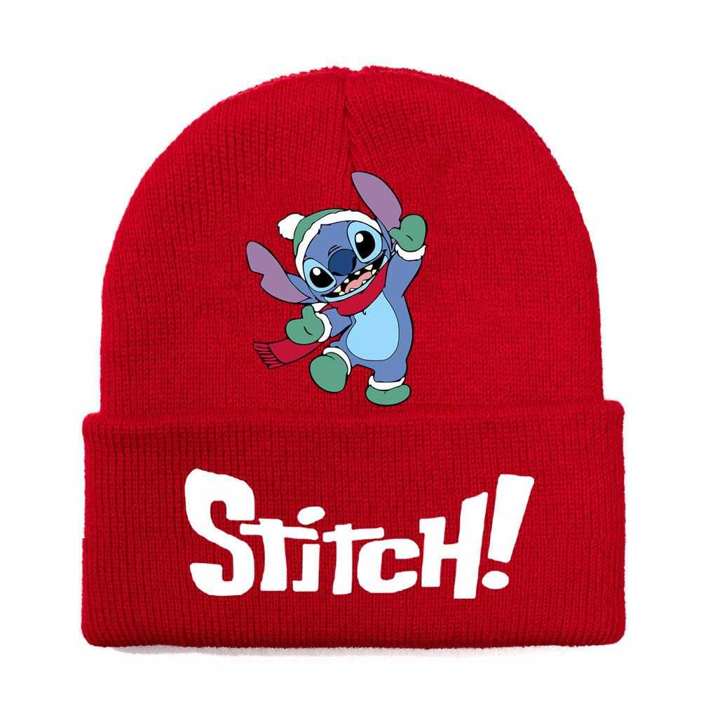 Disney Stitch Knit Beanie Winter Hat With Rolled Brim For Christmas Gifts Adults