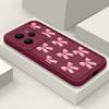 For Xiaomi 14T 13T Pro Poco X7 F6 Pro X6 Redmi Note 14 13 Pro 12 11 Case Bowknot Print Soft Silicone Lens Protection Shockproof TPU Matte Phone Cover