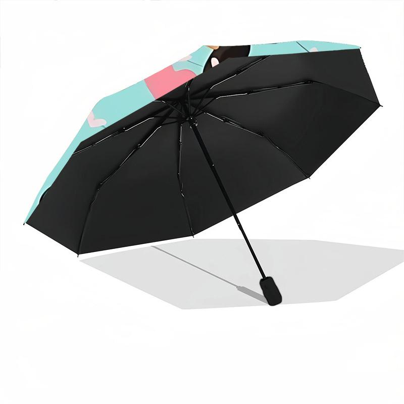 1pc Dachshund Love Automatic Folding Umbrella - 8-Rib Automatic Open/Close, Large Canopy, Portable for Office, Living Room, Bedroom yy251217134