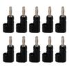 10Pcs Set 4mm Solderless Banana Plug Stackable Open Screw 30V AC‑60V DC Maximum 24A for Electronics Industrial