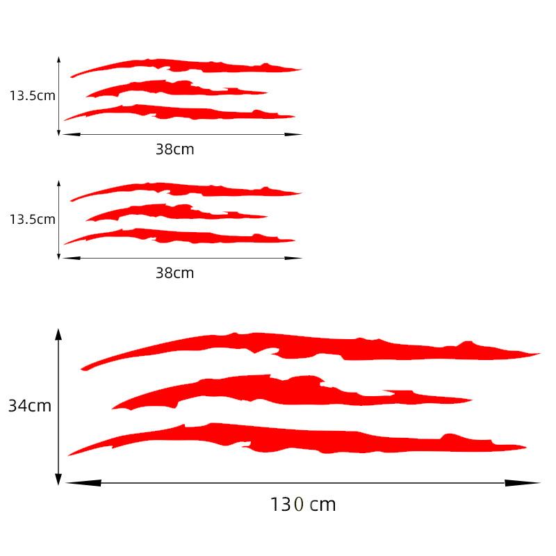 Наклейки на автомобиль Ghost Claw Виниловая наклейка на капот автомобиля Креативная модификация Светоотражающие наклейки Царапины дьявольской лапы Украшение автомобиля