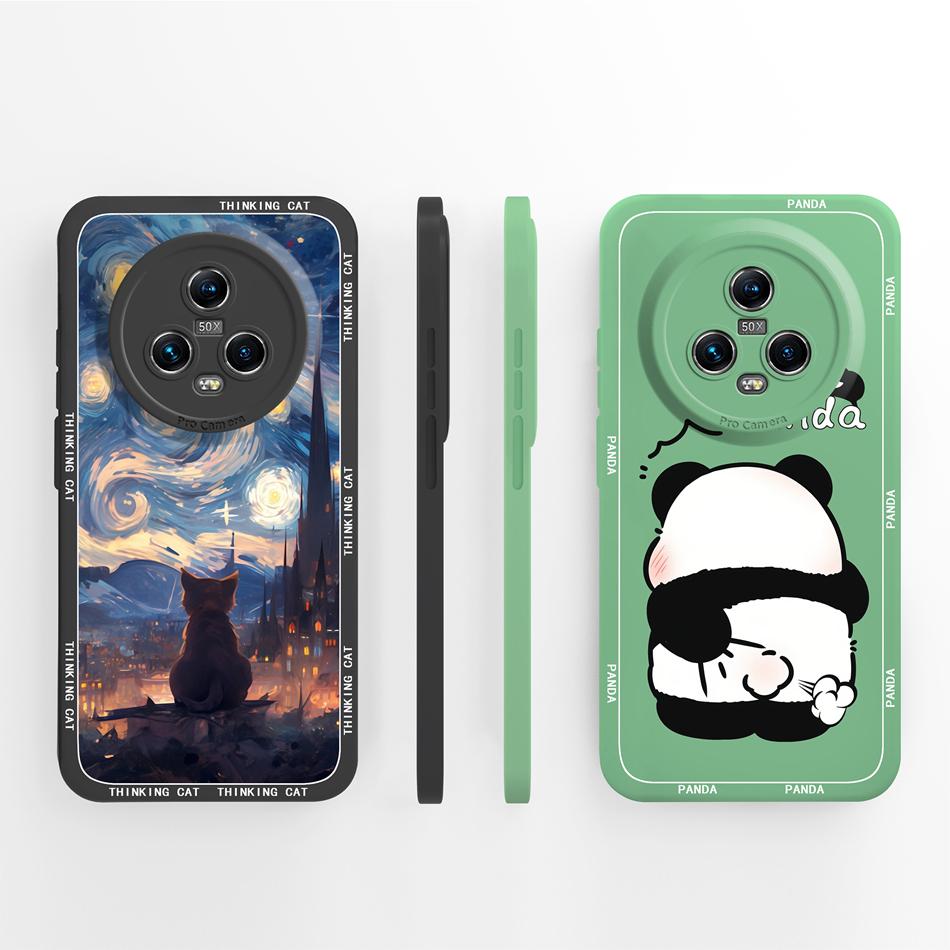 For Honor Magic 5 Pro Phone Case Cute Creative Full Protection Funda For Honor Magic5Pro Soft Liquid Silicone Anti Slip Bumper