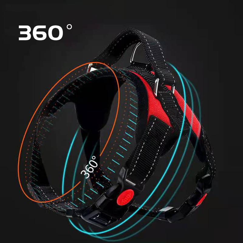 Шлейка для собак, светоотражающая, регулируемая, для домашних животных, без рывков, для обучения ходьбе, для маленьких, средних и больших собак, нагрудный ремень, аксессуары для домашних животных