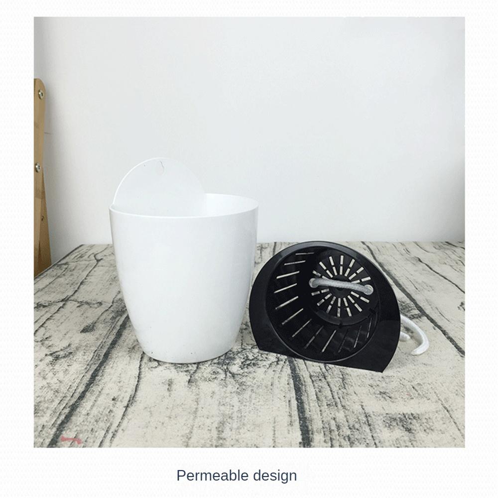 Absorption Hanging Flowerpots Plastic Oval Shape Auto Watering Flower Pot for Indoor Outdoor Balcony Fence Wall Hanging Planter