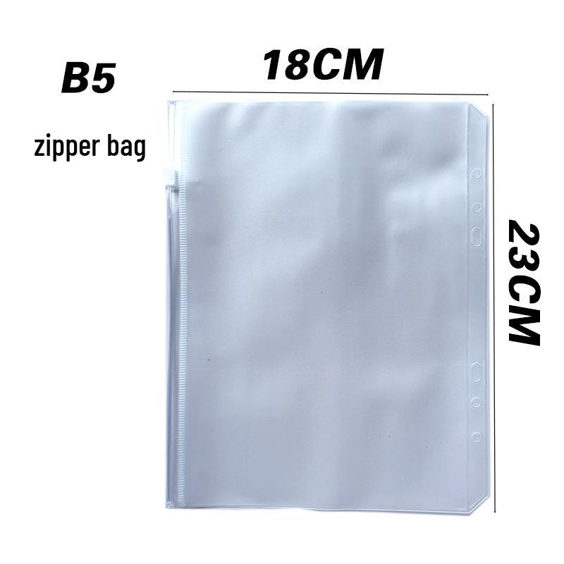 Бюджетный планер формата A5A6 со сменными внутренними листами, карманом на молнии, разделителями, 7-дюймовыми 6-отверстными вкладышами и английскими наклейками.