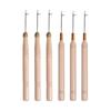 3 шт./набор крючков для вязания крючком с деревянной ручкой и микро-крючком для изготовления париков