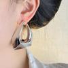 Exaggerated Metal Irregular Geometric Large Earrings for Women Europe And America Personality Party Retro Jewelry Gifts