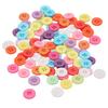 100 Pcs Buttons Colorful Flat Back Waterproof Oil Resistance Easy Operation Sewing Resin Buttons