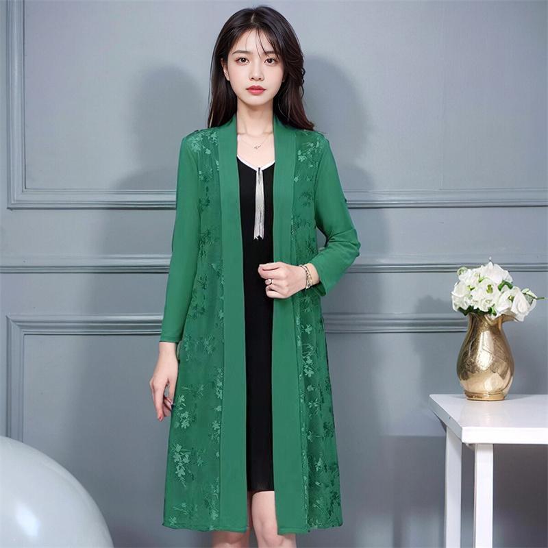 Средний возраст Женский Кардиган Тонкий Стиль Солнцезащитная Одежда Пальто Женская Летняя Шаль Длинные Солнцезащитные Топы Куртка