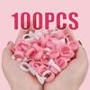Оптовая продажа, 100 шт., одноразовые клеевые кольца для наращивания ресниц, розовый держатель для клея, контейнер для клея, пигмент для татуировки