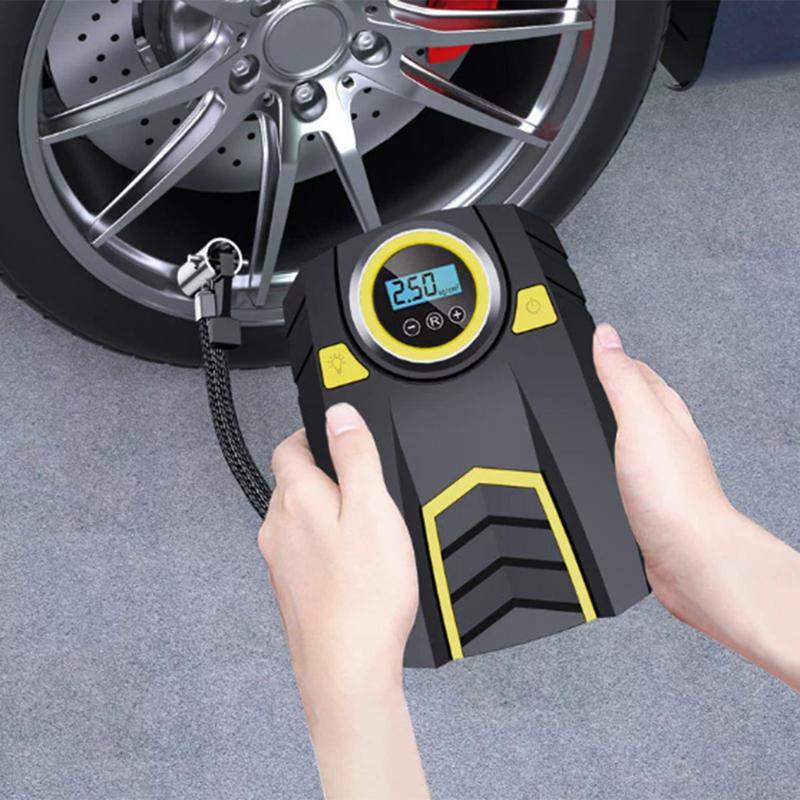 Портативный воздушный компрессор Насос для накачивания шин Портативный воздушный компрессор 3 режима яркости Компактный Многофункциональный Аксессуары для спорта