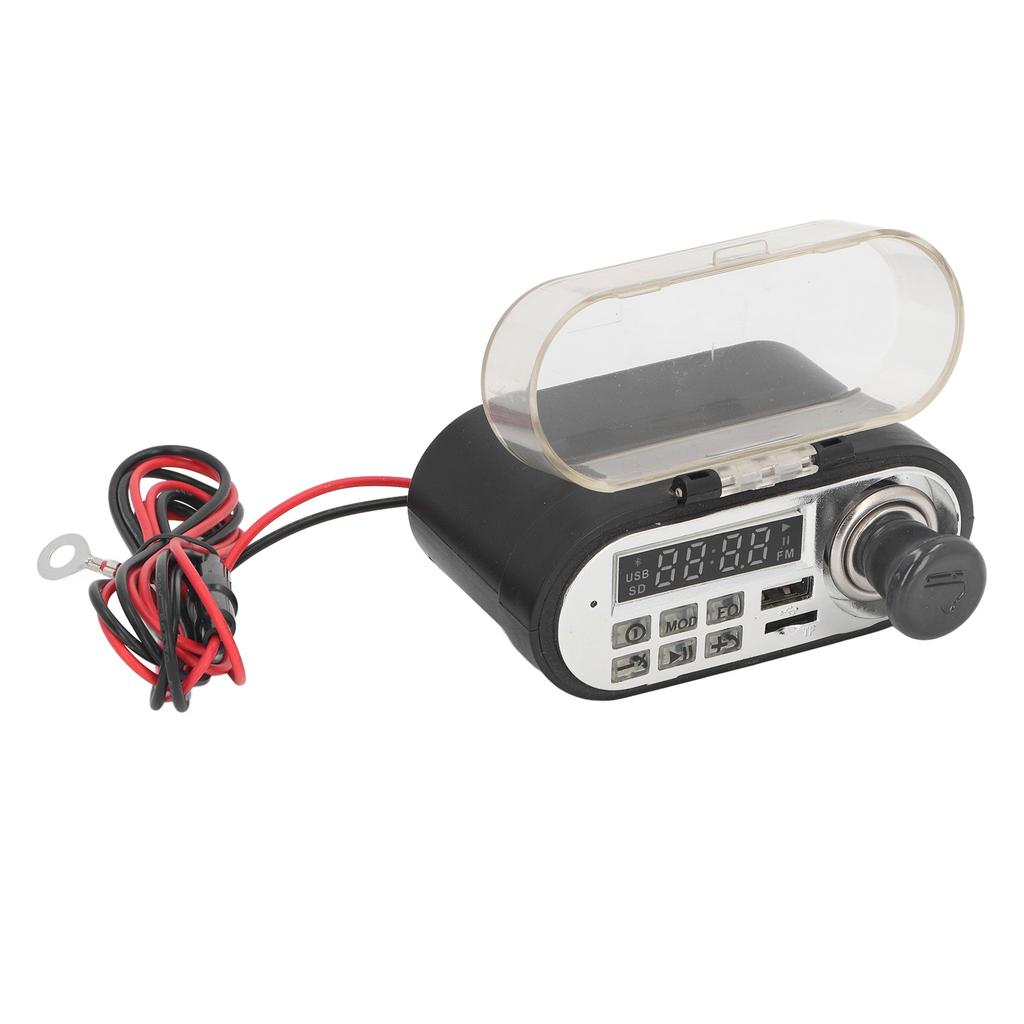 Waterproof Bluetooth Motorcycle Speaker Multifunction Fast Charging Usb Phone Charger with Cigar Lighter Socket