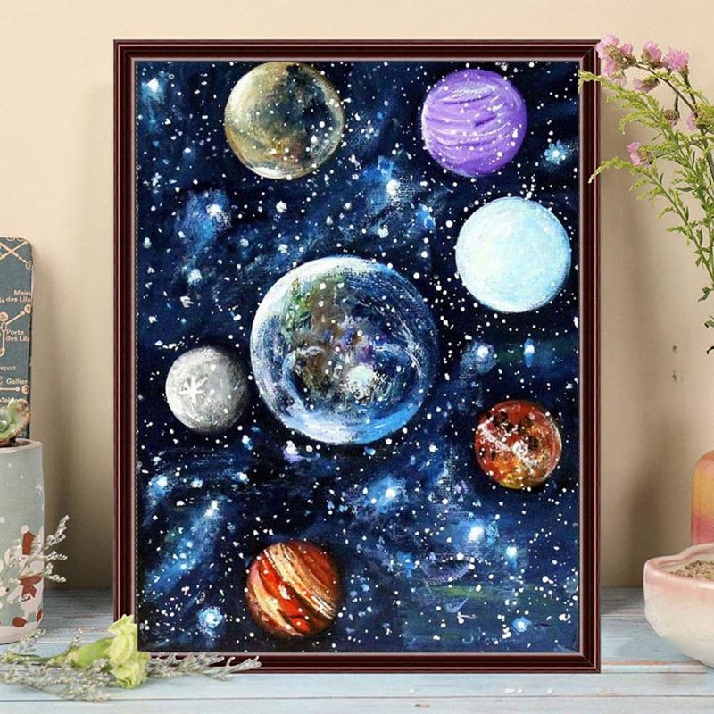 5D DIY Алмазная картина Волшебная планета Набор для вышивки крестом Мозаика Алмазная вышивка Роза Полный круглый/квадратный дрель Украшение дома