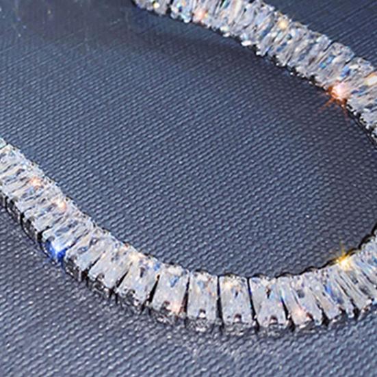 Adjustable Simple Lightweight Choker Collar Inlaid Cubic Zirconia Wedding Choker Necklace Jewelry Gift