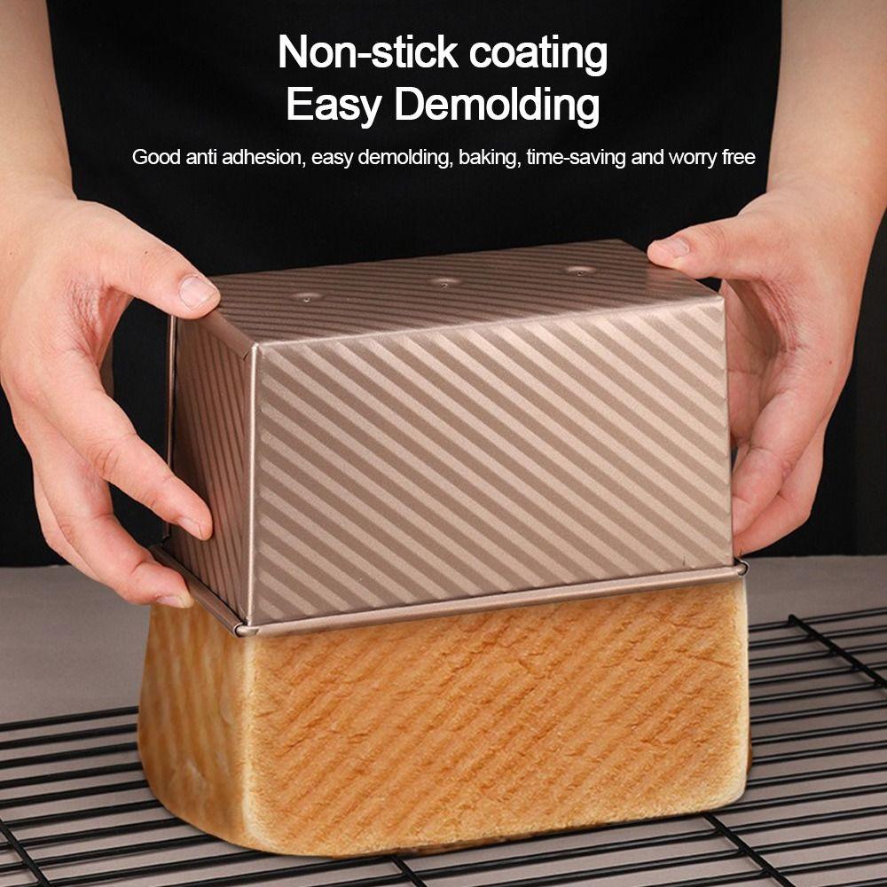 with Cover Loaf Pan Carbon Steel Cake Toast Box Durable Bread Tray  Oven Cake Baking Making Tool