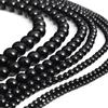 4-14 мм/28-92 шт. натуральный черный агат круглые бусины для изготовления ювелирных изделий DIY браслет ожерелье