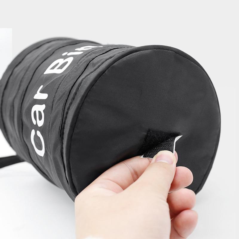 Складной черный автомобильный мусорный бак, мусорный мешок, мусорное ведро, маленький герметичный автомобильный мусорный мешок, мусорная корзина