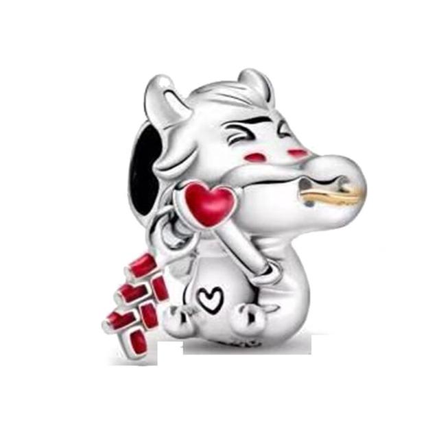 Key Lock Car Heart Clip Forever Always Diy Beads Fit  Charms Silver 925 Fashion Jewerly Bracelet for Women Baby