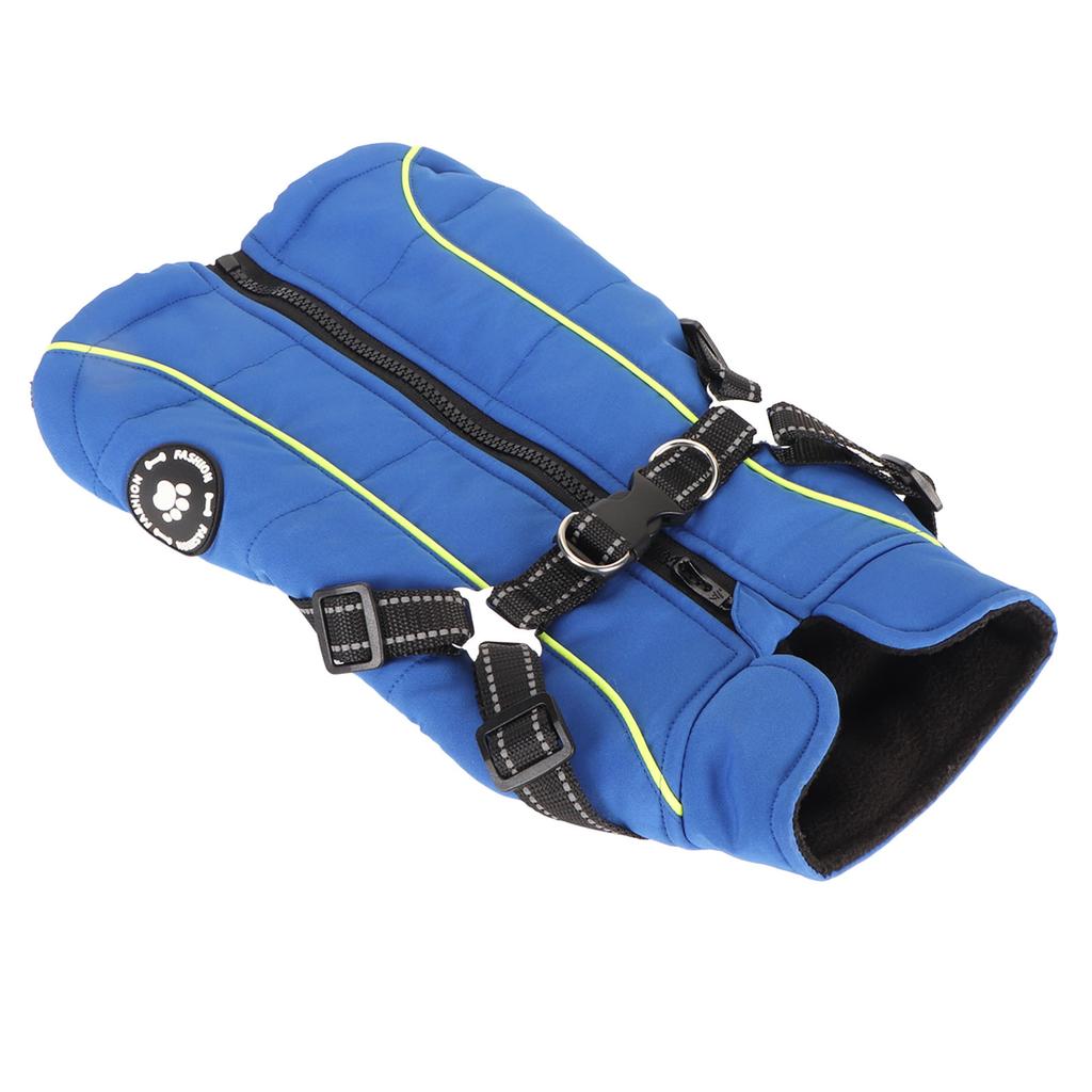 Пальто для собак, теплая водонепроницаемая светоотражающая жилетка для собак, утолщенная шлейка для собак, пальто для зимы и осени