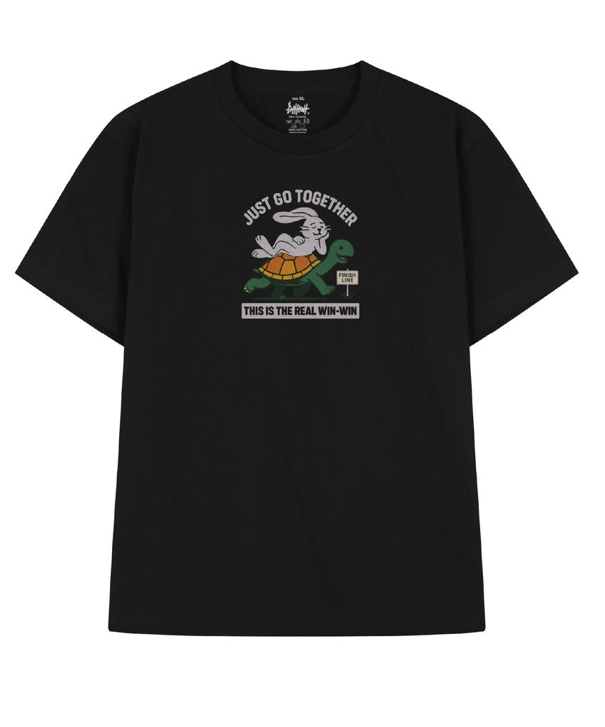 DRIFTOUT Just Go Together Bunny And Turtle Short Sleeve T-Shirt (3 Colors)