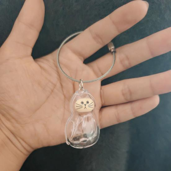 Прозрачная бутылочка для хранения кошачьей шерсти, брелок-сувенир для сбора кошачьей шерсти